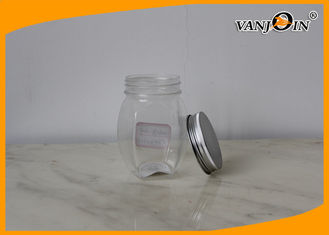 China Empty Food Grade PET 300g Plastic Honey Jars With Aluminum Cap Sealed supplier