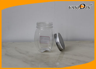 China Empty Food Grade PET 300g Plastic Honey Jars With Aluminum Cap Sealed supplier