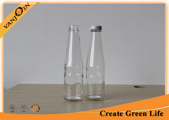 China Metal Twist Off Cap 300ml Dressing Glass Sauce Bottles , Clear Glass Bottles For Sauces supplier