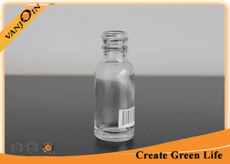 China 15ml 1/2 Ounce Boston Round Glass Beverage Bottles With Plastic Screw Cap supplier