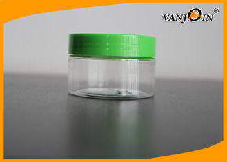 China Face Cream Use 100g/100ml Flat Style Clear Plastic Jar With Screw Cap supplier