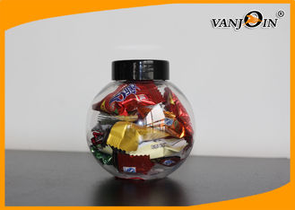 China 300ml Transparent Plastic Food Jars Round Plastic Candy Bottle supplier