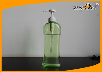 China Light Green 1000ml Plastic Cosmetic Bottles ,  1L PET Lotion Bottle supplier