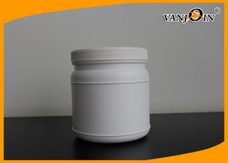 China 1000ml White Round Plastic Food Jars , HDPE Plastic Jar Containers For Protein Powder supplier