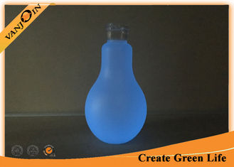 China Bright Luminous Light Bulb Shaped Glass Beverage Bottles For Beverage Drinking supplier