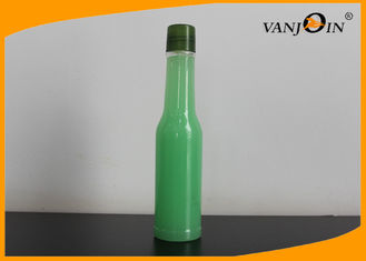 China Empty Clear Long Neck PET Cosmetic Bottles , 100ML Small Olive Oil Bottle with Double Caps supplier