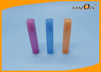 China Professional 15ML Colorful PET Square Plastic Perfume Pen Bottle with Sprayer supplier