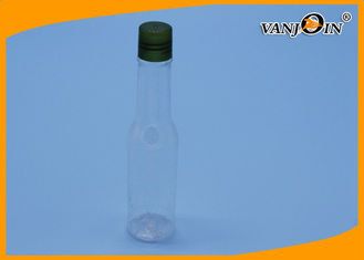 China 100ML Clear PET Cosmetic Bottles , Plastic Olive Oil Bottle with Stopper supplier