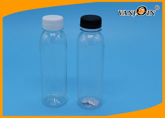 China 350ML Cylindrical PET Plastic Juice Bottle with Tamper Proof Cap supplier