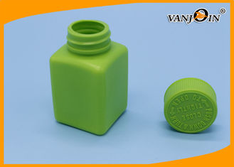 China 100ml Green HDPE Square Plastic Pharmacy Bottles 100ml for Pill Medicine Packaging supplier
