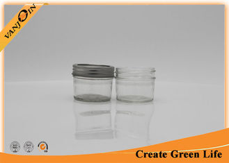 China Cake Riund Shape Clear 4oz  Eco Mason Glass Jars With Tinplate Cap supplier