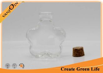 China 100ml Flower Shape Crystal Reed Diffuser Glass Bottle , Glass Wish Bottle supplier