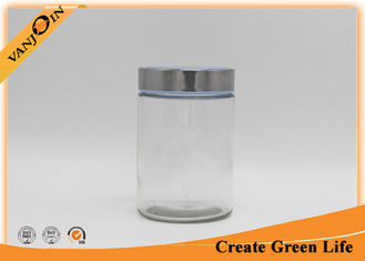 China Home Essential 1000ml Screw Top Glass Storage Jars with Lids , Metal Cap supplier