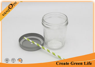 China Wide Mouth 400ml Mason Taper Glass Storage Jars with Lids For Caviar Food Jam supplier