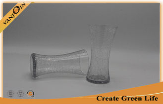 China Home Usage Essential Oil Glass Bottles / Vase With Cracked Surface supplier