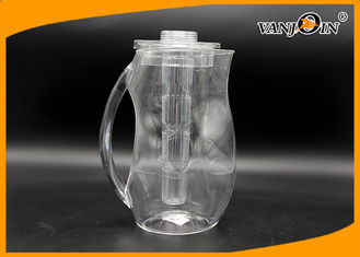 China Eco friendly PS 2.8L Clear plastic water jug Juice Kettle Tea Pitcher with 4 Colorful Cups supplier