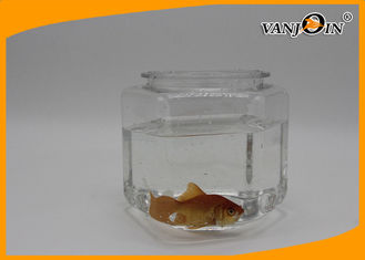 China 3.5L Hexagon PET Plastic Aquarium , Transparent Pet Fish Tank supplier