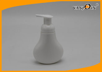 China Fan shaped White Plastic Cosmetic Bottles / HDPE 300ml Plastic Pump Bottle supplier