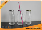China 320ml Clear Glass Beverage Bottles For Milk or Juice , Empty Glass Bottles Wholesale factory