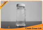 China 4oz Flint French Small Glass Bottles with Lids , Square Glass Containers for Milk or Juice factory