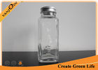China Custom 8oz French Square Glass Beverage Bottles With Aluminium Cap for Drinks factory