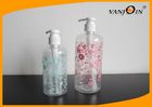 China 250ml / 500ml Clear Cosmetic Packing Plastic Bottle with Lotion Pump , Recycling PET Bottles factory