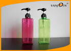 China 350ml - 600ml French Square PET Cosmetic Bottles Skin Care Products Liquid Plastic Bottles factory