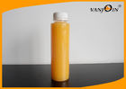 China 400ml Empty Cylindrical Plastic Juice Bottles with Caps , Recycled Clear Plastic Bottles factory