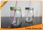 China 12oz 360ml Flint Eco Mason Glass Jars For Home Food Storage with Tin Cap 74mm Dia factory