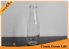 China 320ml Round Glass Sauce Bottles / Ketchup Glass Flask Bottles With Twist Off Metal Cap factory