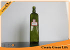 China 1 Liter Square Green Glass Bottles For Olive Oil 1000ml Reusable Glass Liquid Bottles factory