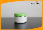 China Empty Round 140ml Plastic Cream Jar with Green Lids for Skin Care Cream Packaging factory