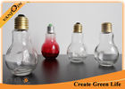 China Bulb Shape Glass Beverage Bottles / Small 100ml Glass Bottles with Gold Metal Screw Lid factory