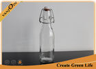 China Sealable Glass Beverage Bottles 250ml Small Glass Bottles with Lids and Stainless Swing Top factory