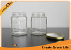 China Clear 180ml Hexagonal Glass Food Jars With Twist Lids For Canned Food , Jam , Honey factory