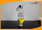 China Clear Infuser Lemon Fruit Juice Plastic Drink Bottles BPA Free Custom Plastic Bottles factory