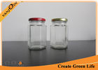 China Hexagon Shape 220ml Clear Food Glass Honey Jar , Reusable Small Glass Jars with Lids factory