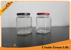 China Small 400ml Hexagon Glass Food Storage Containers with Lids , Glass Canning Jars factory