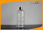 China 500ML Boston Empty Round PET Body Lotion Shower Gel Bottle With Pump Eco-friendly factory