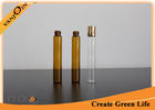 China Customized 10ml Amber Small Glass Vials with Plastic Screw Cap for Essential Oils factory