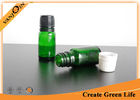 China 10ml Reusable Green Colored Essential Oil Glass Bottles Wholesale With Dropper Cap factory