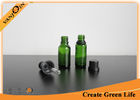 China Recycled 15ml Green Colored Essential Oil Glass Bottles With Dropper , Small Empty Glass Bottles factory