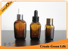 China Square Amber Essential Oil Glass Bottles 25ml Small Essential Oil Containers factory