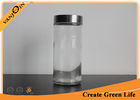 China 1000ml Large Cylinder Glass Storage Jars with Lids / Screw Metal Lid Glass Storage Bottles factory
