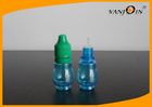 China 15ml Empty Blue E-cig Liquid Bottles with Colorful Screw Caps , Plastic E Liquid Bottles factory