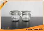 China Cylinder 100ml Glass Storage Containers with Glass Lids , Glass Storage Jars for Kitchen factory