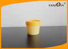 China Straight Tube Orange PP Cosmetic Plastic Jars Thick Wall Facial Mask Jar with Screw Caps 110g factory