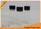 China 5ml Perfume Oil Empty Clear Glass Vials With Black Plastic Cap Customzied factory