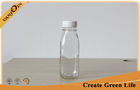 China 250ml French Square Glass Bottles With White Color Tamper Evident Screw Cap factory