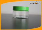 China Face Cream Use 100g/100ml Flat Style Clear Plastic Jar With Screw Cap factory
